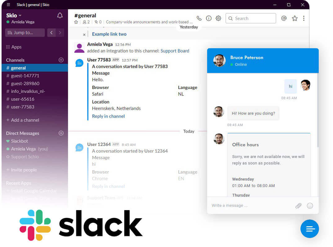 powered by Slack