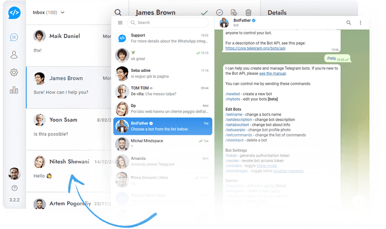 Telegram chat integration